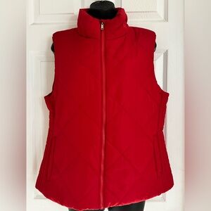 New York & Company Bold Red Puffer Vest